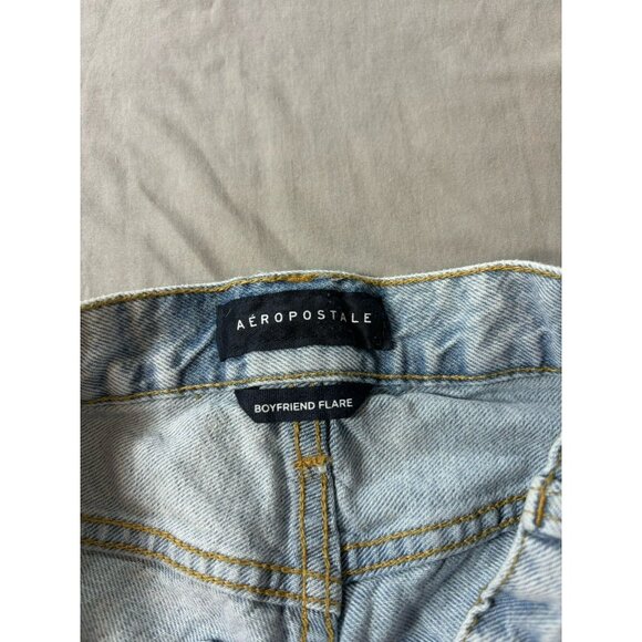 Aeropostale Boyfriend Flare Jeans Women's Size 0 Light Wash Denim - Picture 7 of 12